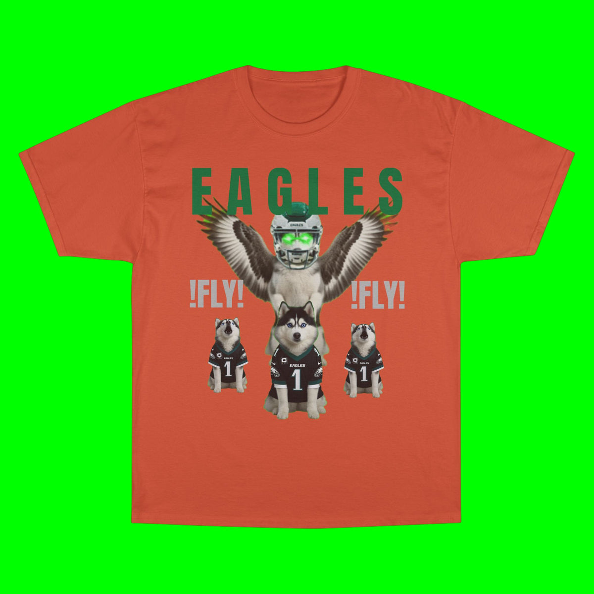 FLY, HUSKY, FLY - CHAMPION T-SHIRT