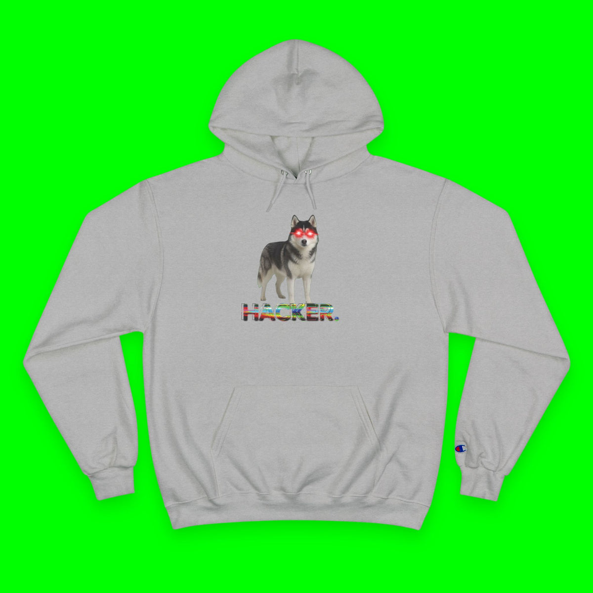 HACKER HUSKY- CHAMPION HOODIE