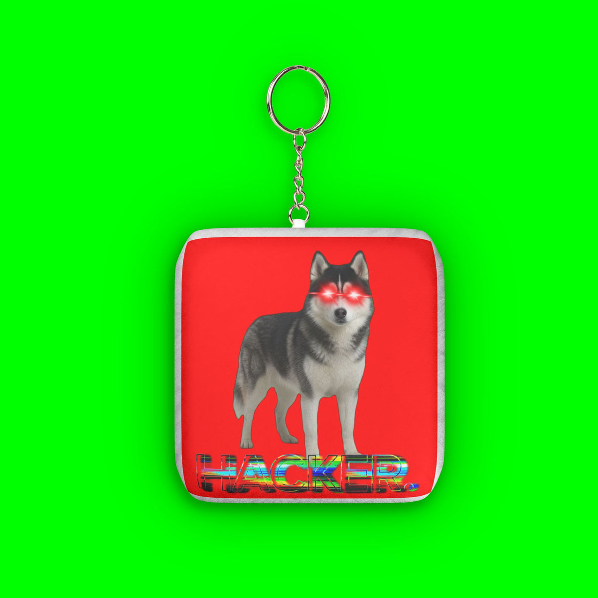 HACKER HUSKY KEYCHAIN PLUSIE