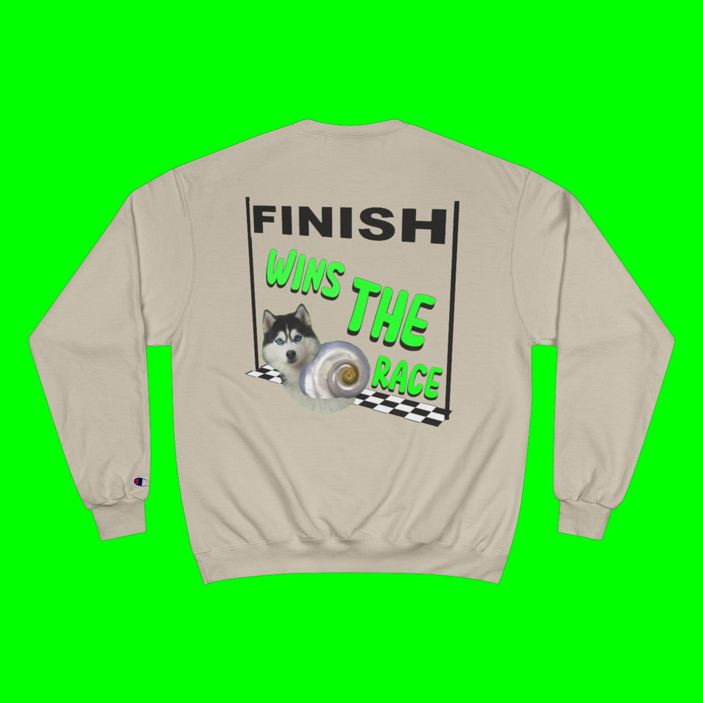 HUSKY WINS THE RACE CHAMPION SWEATSHIRT