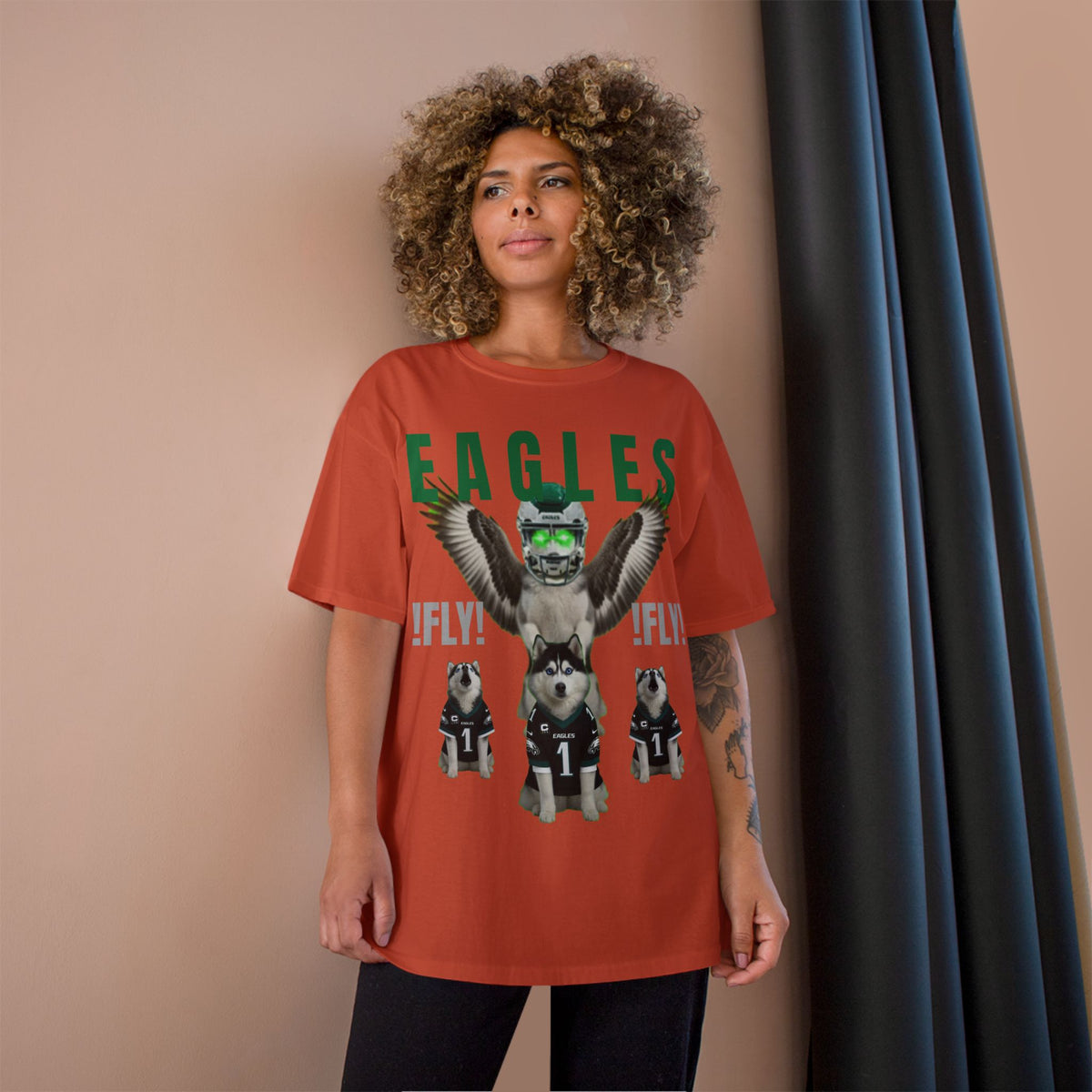 FLY, HUSKY, FLY - CHAMPION T-SHIRT