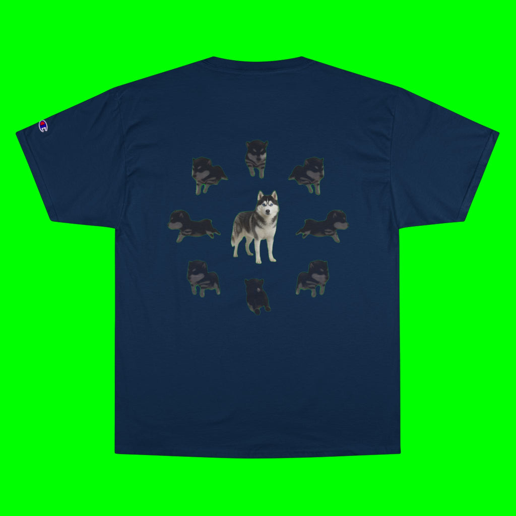 WHAT THE DOG DOIN- CHAMPION T-SHIRT