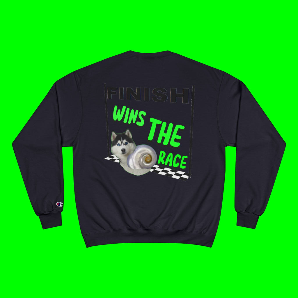 HUSKY WINS THE RACE CHAMPION SWEATSHIRT