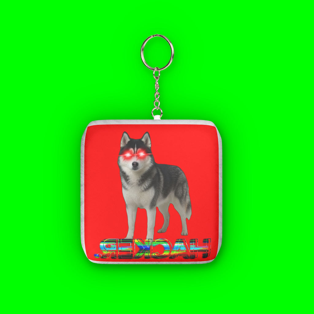HACKER HUSKY KEYCHAIN PLUSIE