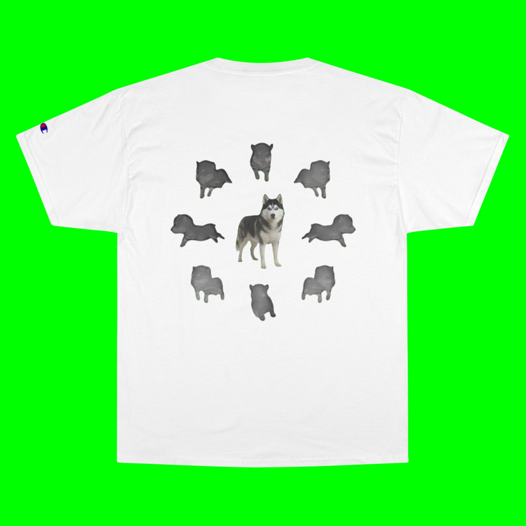 WHAT THE DOG DOIN- CHAMPION T-SHIRT