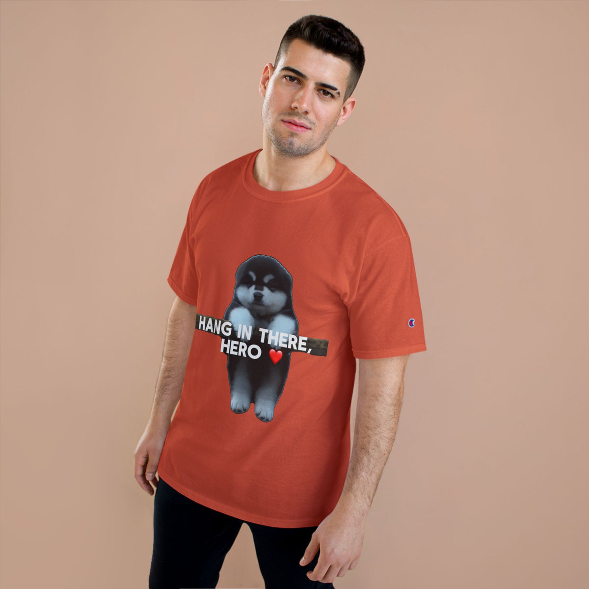 HANG IN THERE HUSKY - CHAMPION T-SHIRT