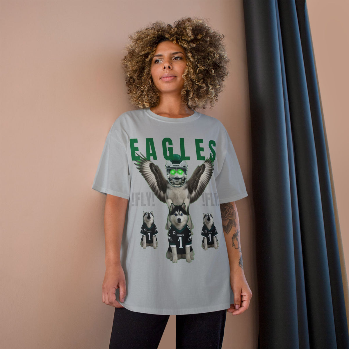 FLY, HUSKY, FLY - CHAMPION T-SHIRT