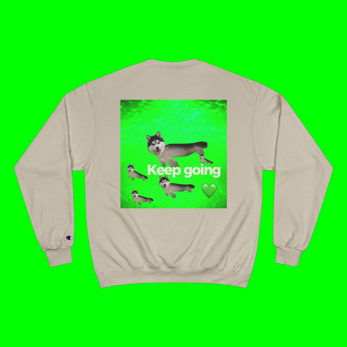 KEEP GOING HUSKY- CHAMPION T-SHIRT