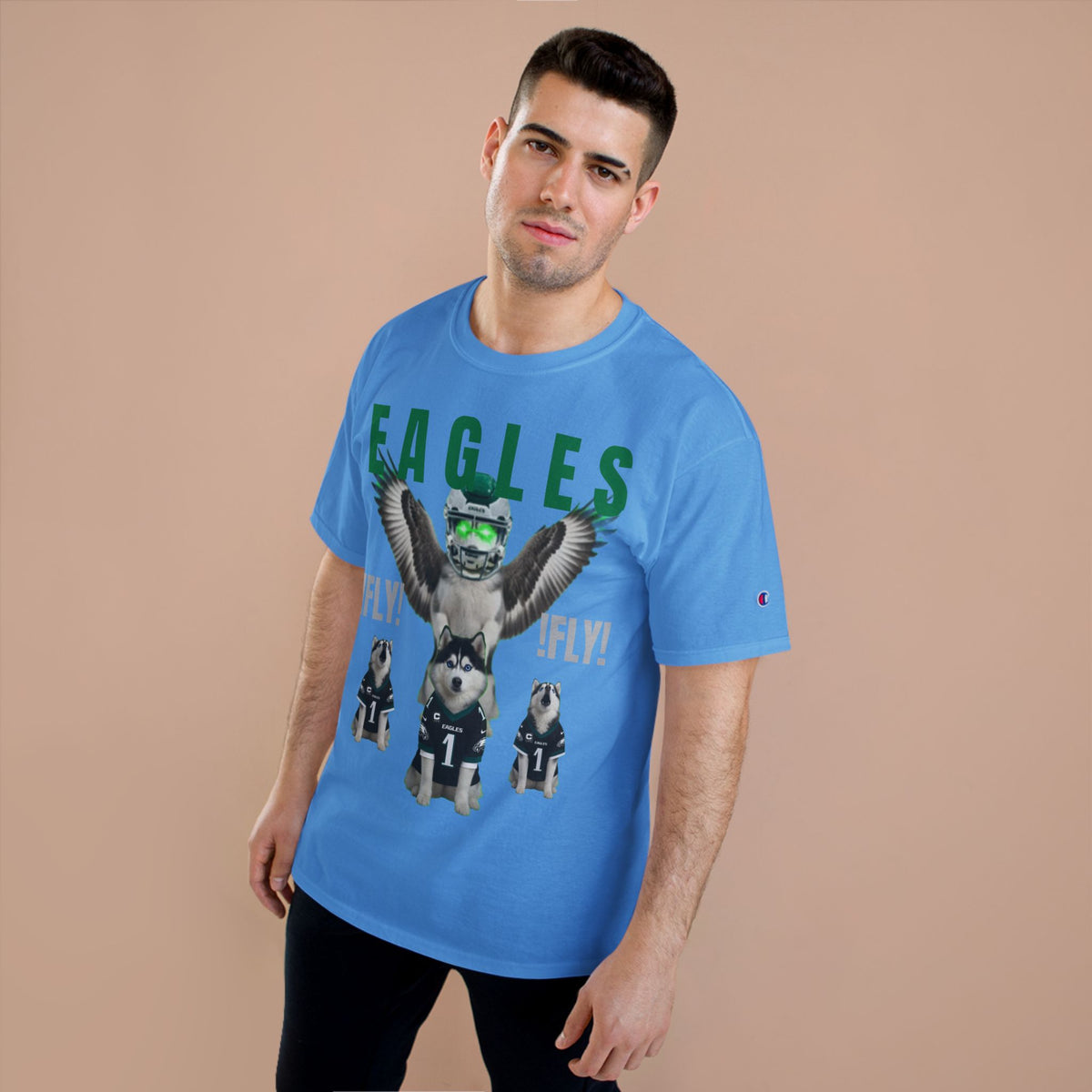 FLY, HUSKY, FLY - CHAMPION T-SHIRT