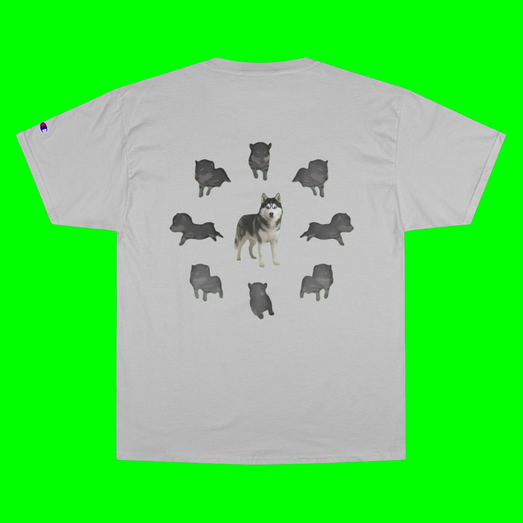 WHAT THE DOG DOIN- CHAMPION T-SHIRT