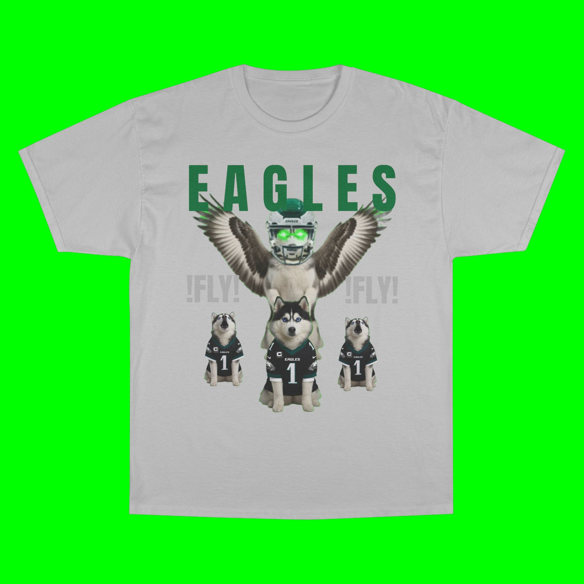 FLY, HUSKY, FLY - CHAMPION T-SHIRT