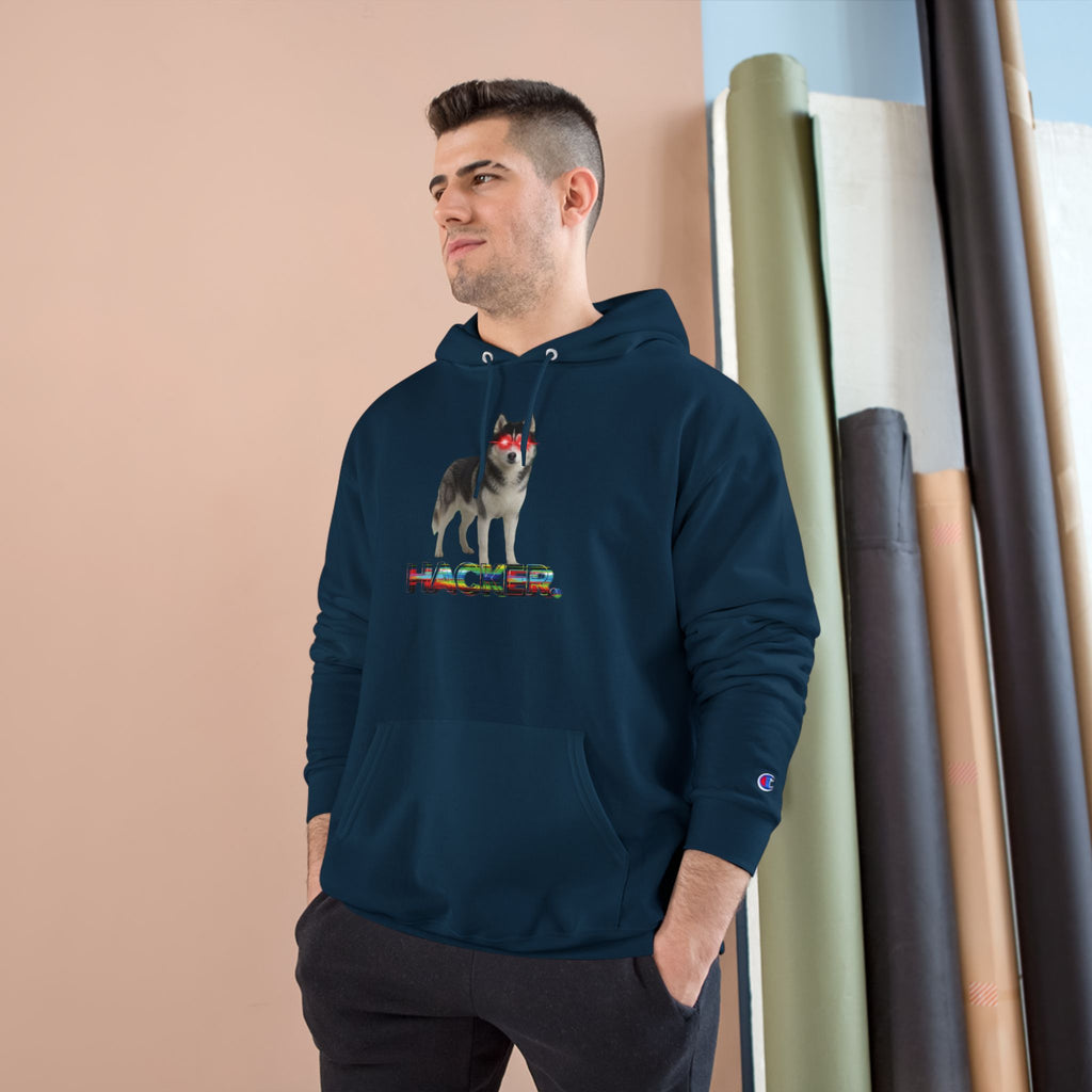 HACKER HUSKY- CHAMPION HOODIE