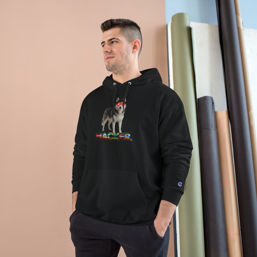 HACKER HUSKY- CHAMPION HOODIE