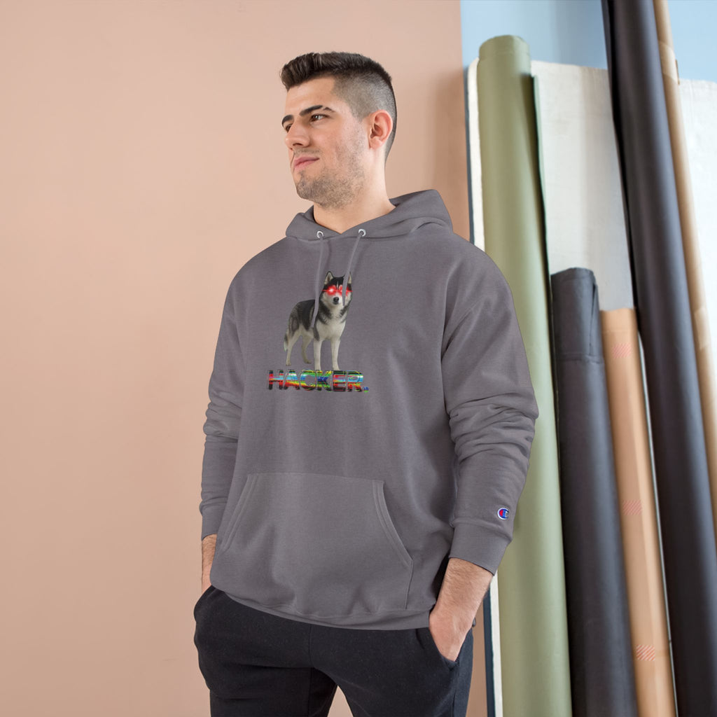 HACKER HUSKY- CHAMPION HOODIE
