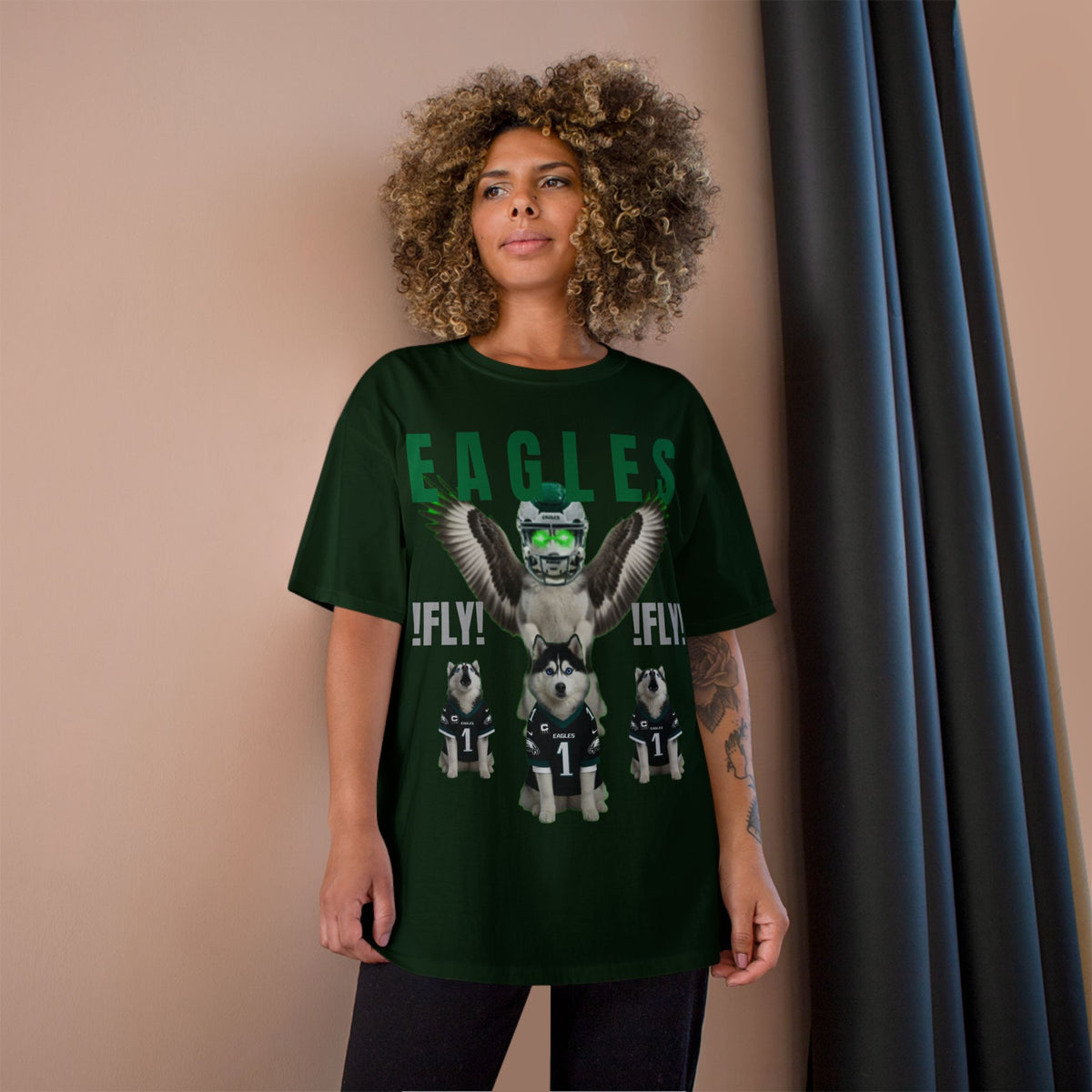 FLY, HUSKY, FLY - CHAMPION T-SHIRT