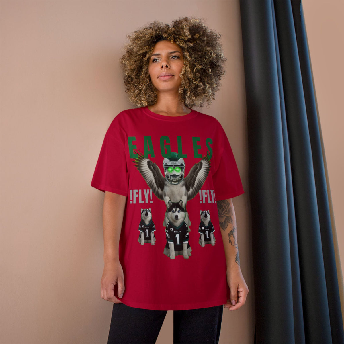 FLY, HUSKY, FLY - CHAMPION T-SHIRT
