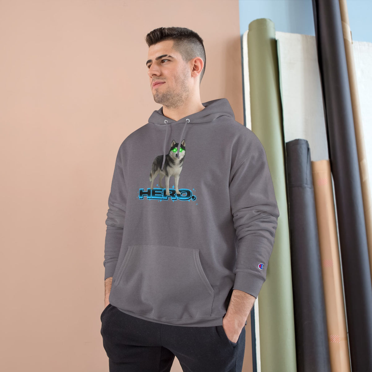 HERO HUSKY- CHAMPION HOODIE