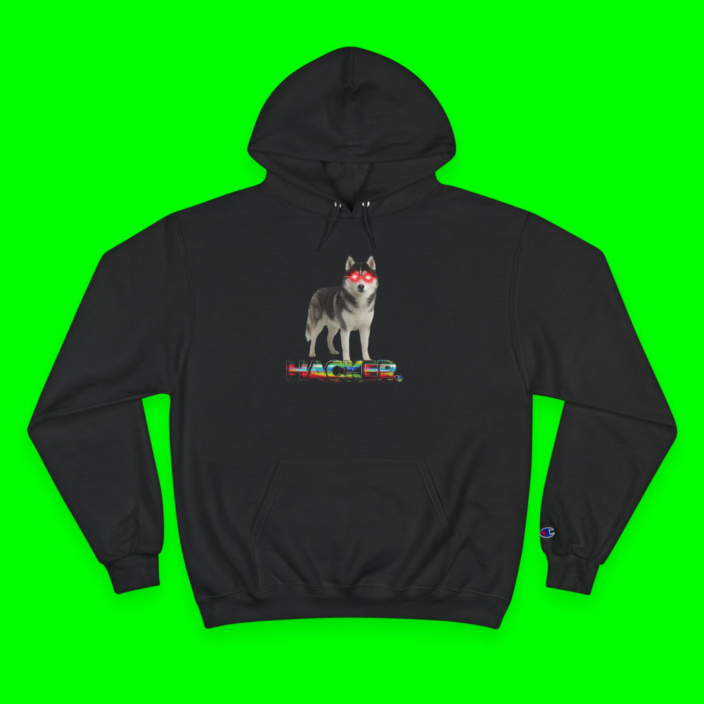 HACKER HUSKY- CHAMPION HOODIE