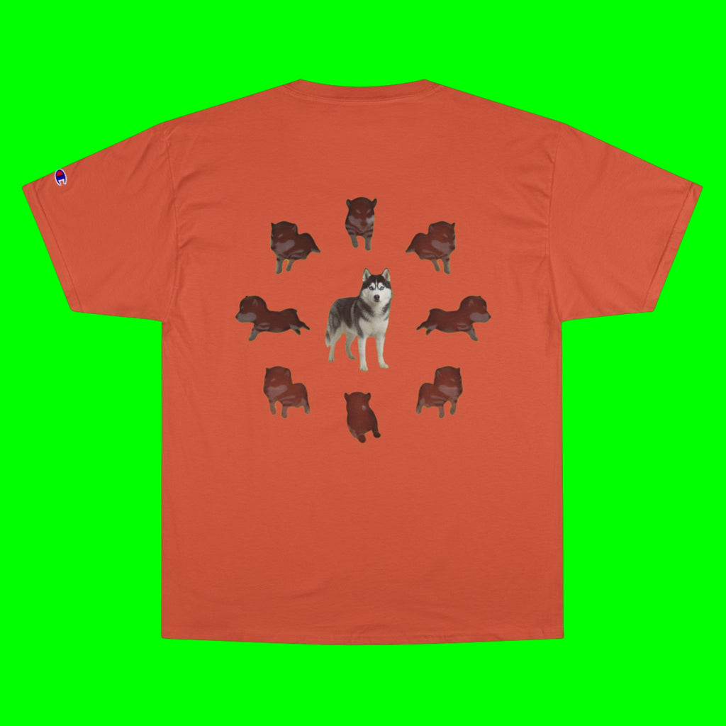WHAT THE DOG DOIN- CHAMPION T-SHIRT