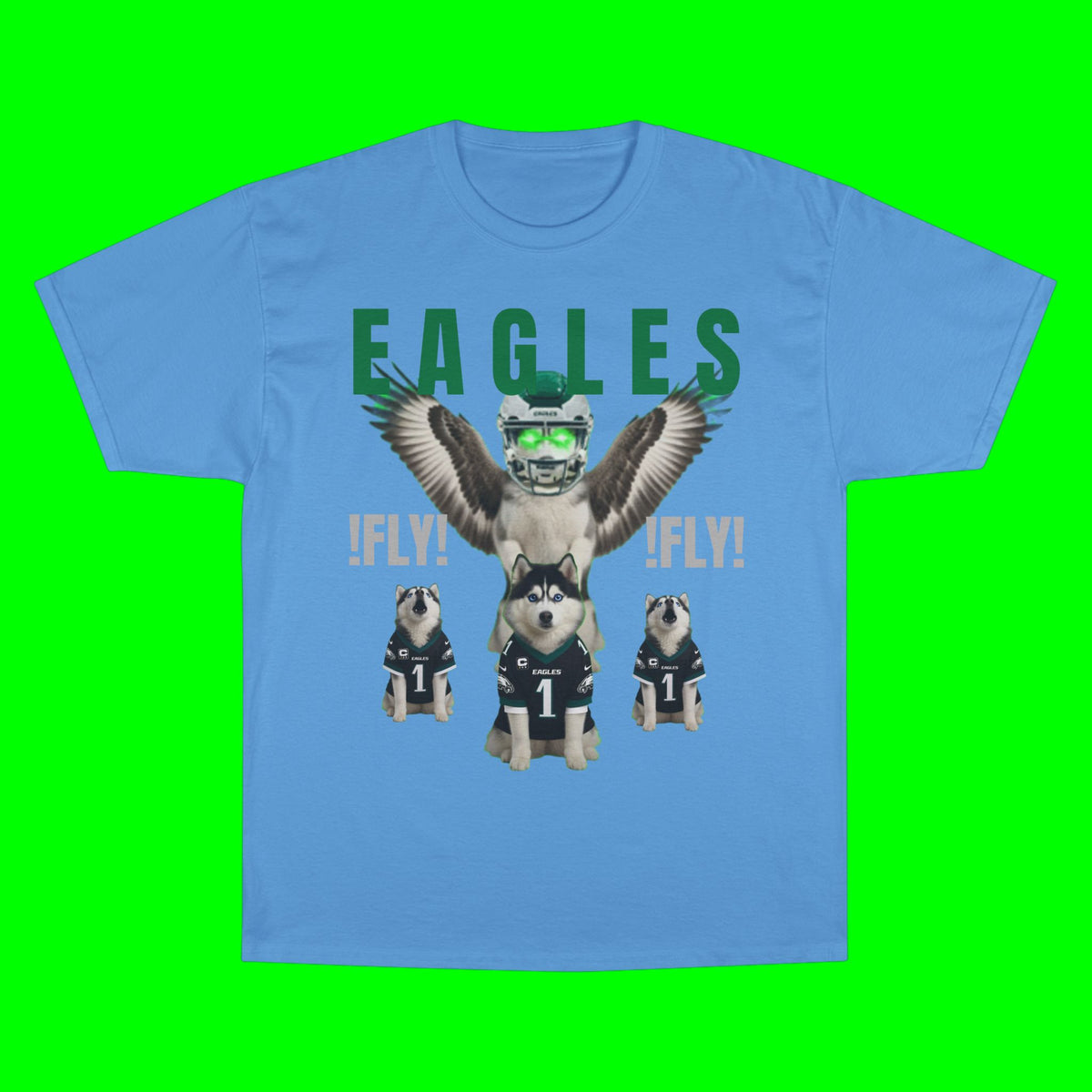 FLY, HUSKY, FLY - CHAMPION T-SHIRT