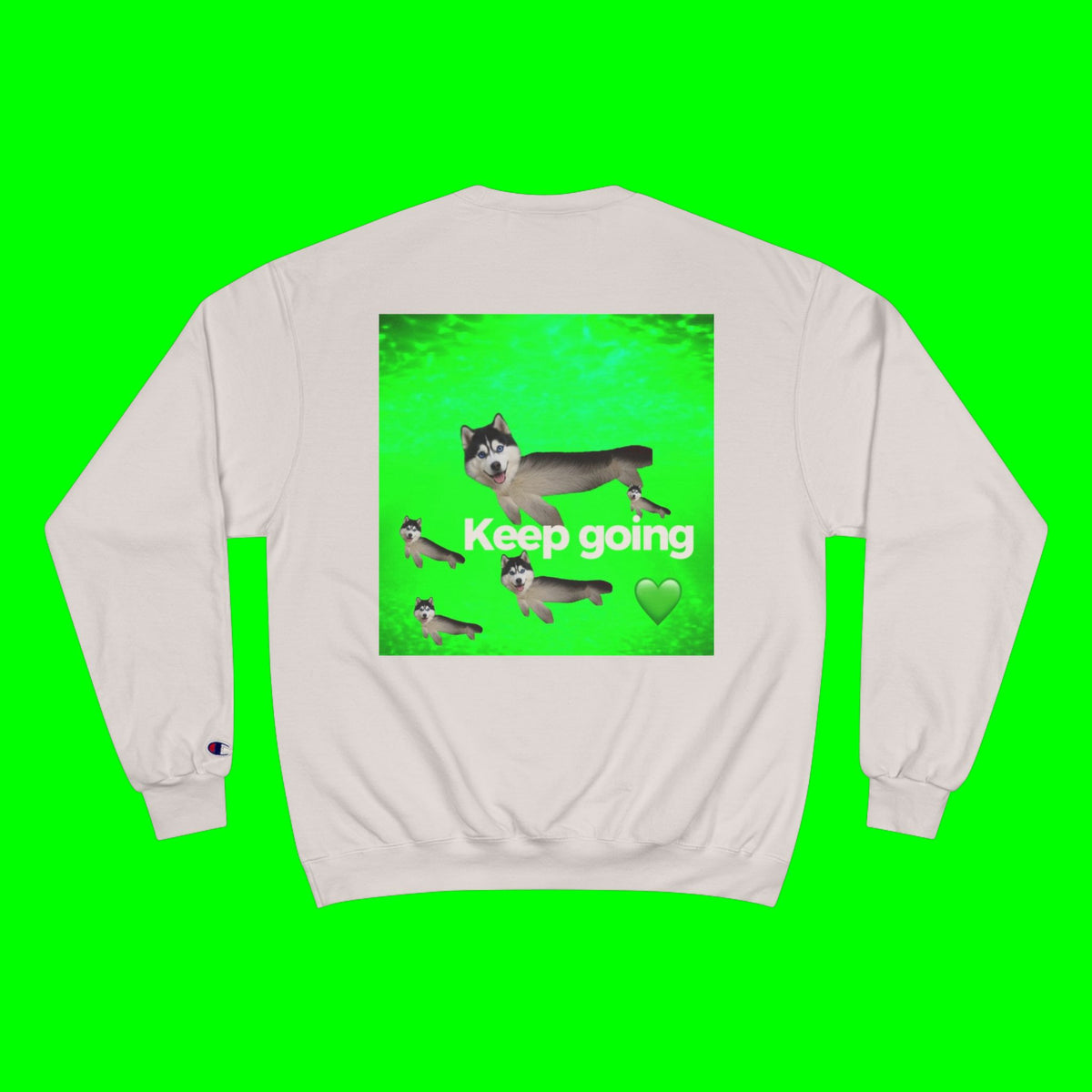 KEEP GOING HUSKY- CHAMPION T-SHIRT